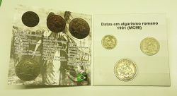Cartela Das Moedas 100, 200 E 400 Reis 1901 (MCMI)