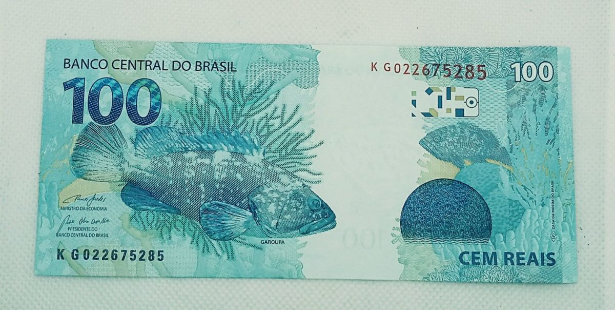 Contagem NumismÃ¡tica - CÃ©dula 100 Reais SÃ©rie KG 2Âª FamÃ­lia