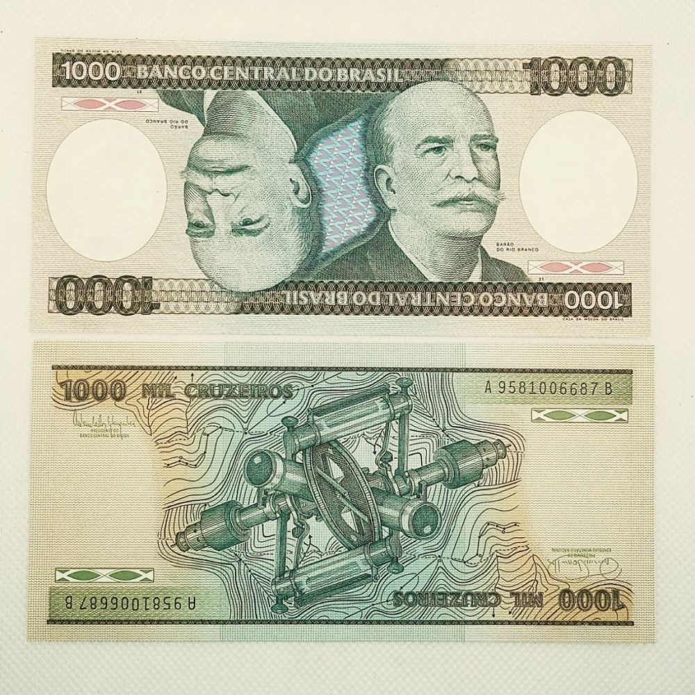 Contagem Numismática Cédula 1000 Cruzeiros 1985